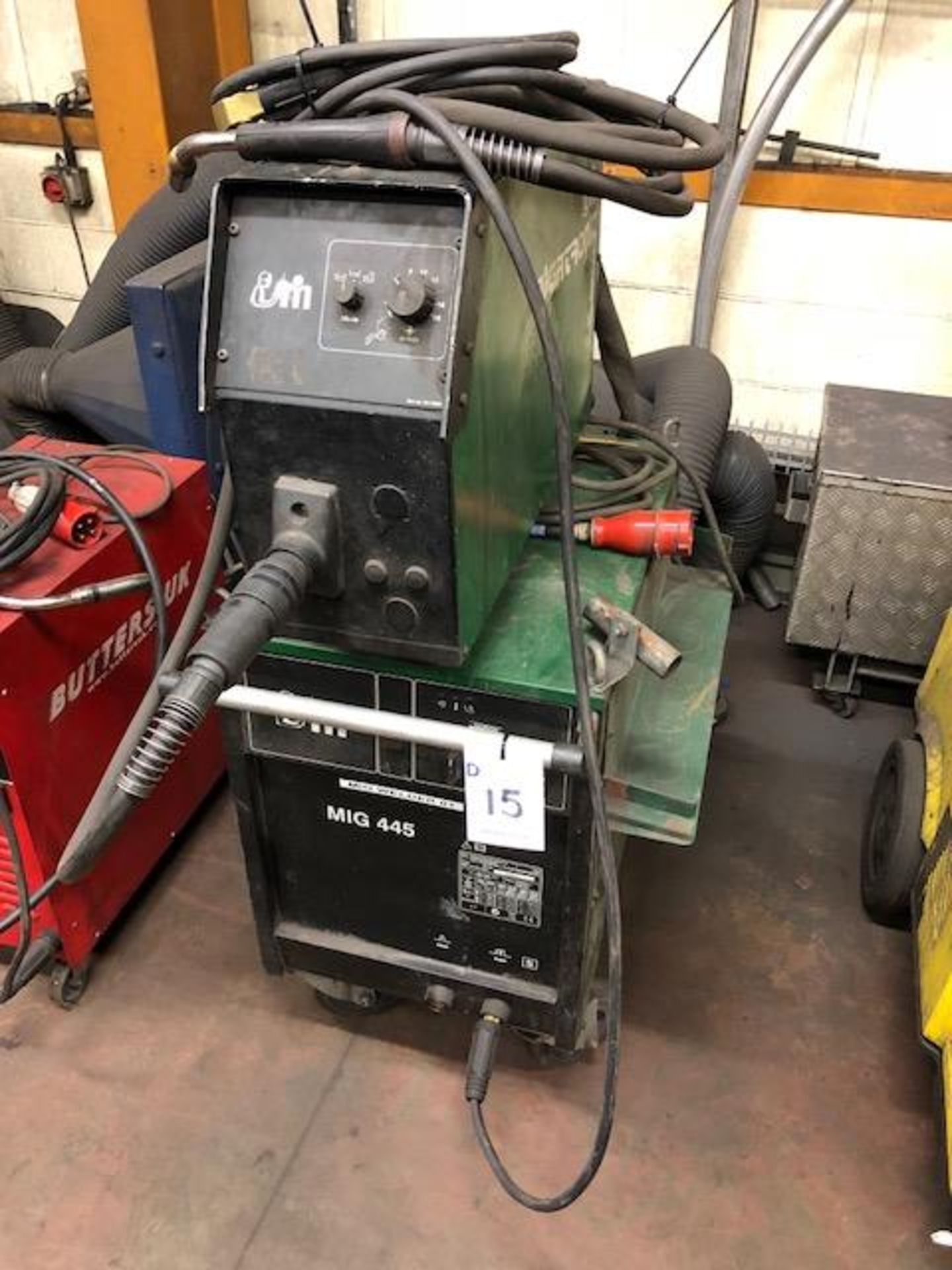 MIGATRONIC Type MIG 445 MK III, 415v portable MIG welder s/no: 07020151, complete with MIGATRONIC