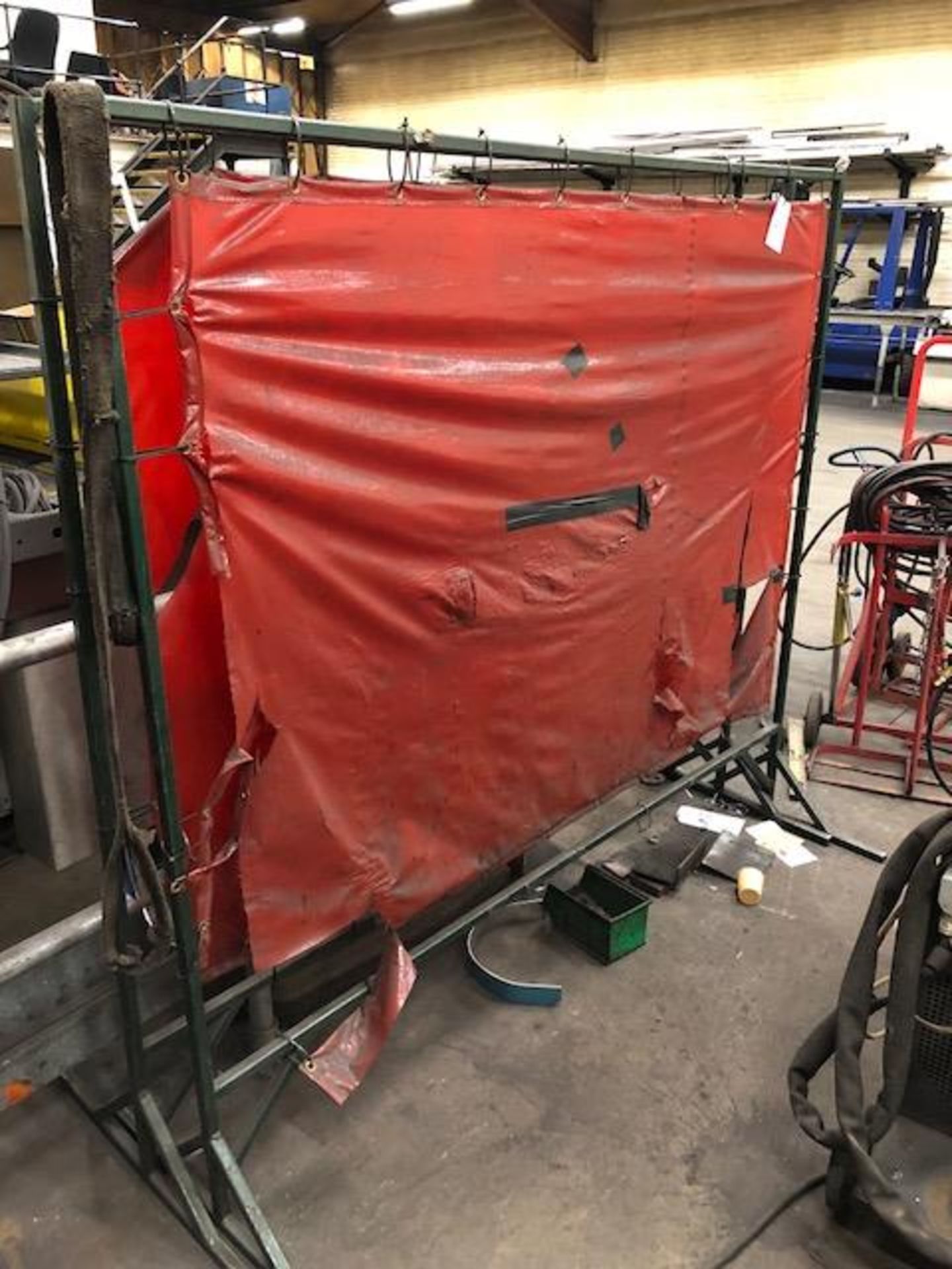 Two welding screens