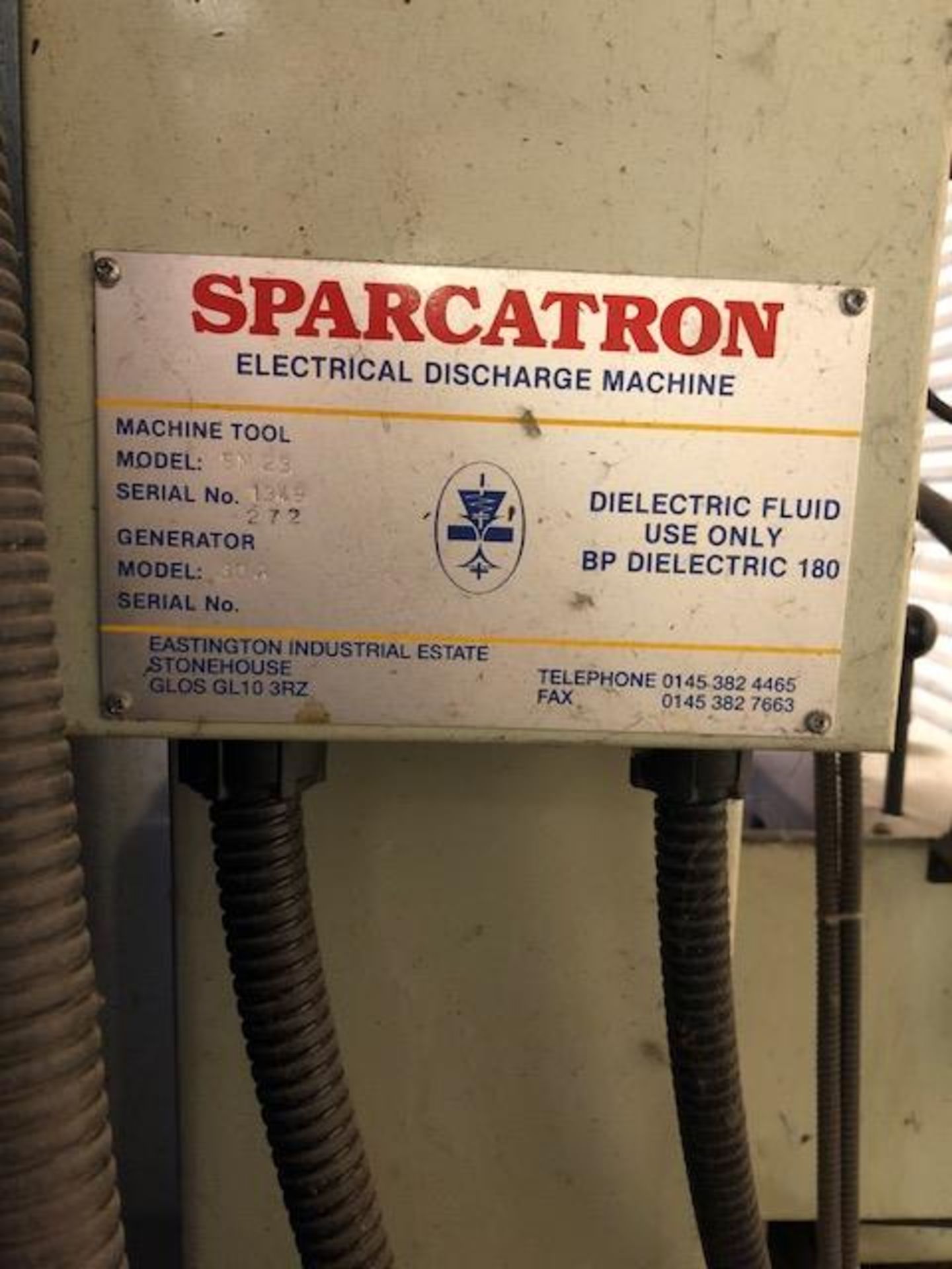 SPARCATRON Model SM-23 spark eroder s/n: 1349 with HEIDENHAIN 2 axis DRO. Note: Full Method - Image 3 of 3