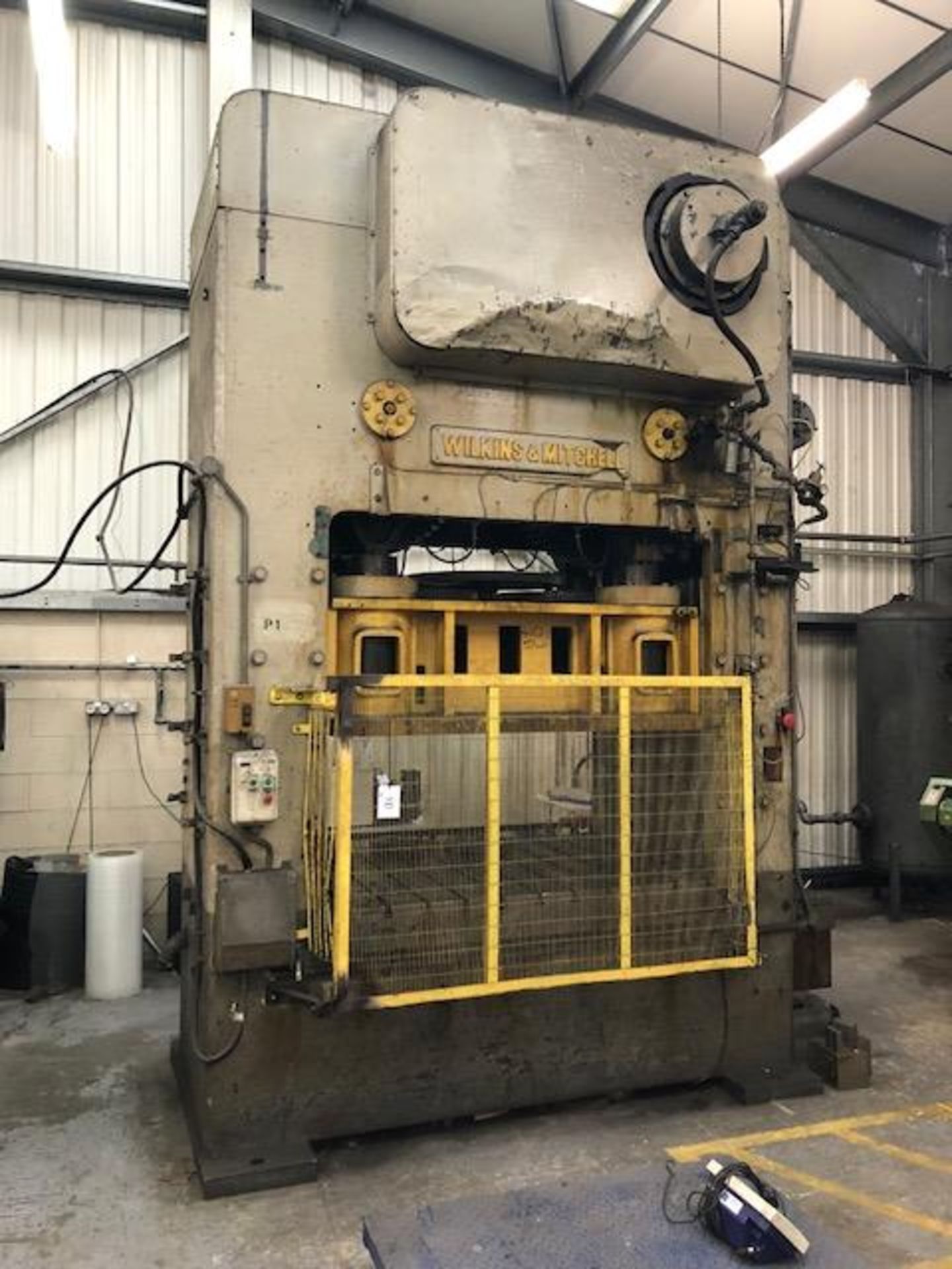 WILKINS & MITCHELL Type D65412 200ton hydraulic down stroking power press, works no: 47/104, 20