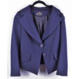 A navy blue Vivian Westwood 'Anglomania' jacket size 40, together with a bright green Ted Baker '