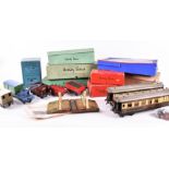 A collection of assorted trains, track and scenery to include a vintage Hornby E220 Special Tank