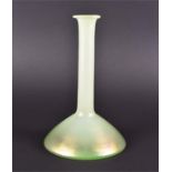 A rare Loetz 'Olympia' range iridescent green glass vase probably designed by Max Emanuel after