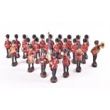 A collection of early to mid 20th century Elastolin toy soldiers in the uniform of the Royal Guard