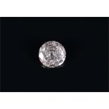 A loose round brilliant-cut diamond of approximately 0.90 carats, approximate colour and clarity I/