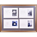 A framed presentation collection of original Christmas cards sent by Lord Snowdon (1930 - 2017)