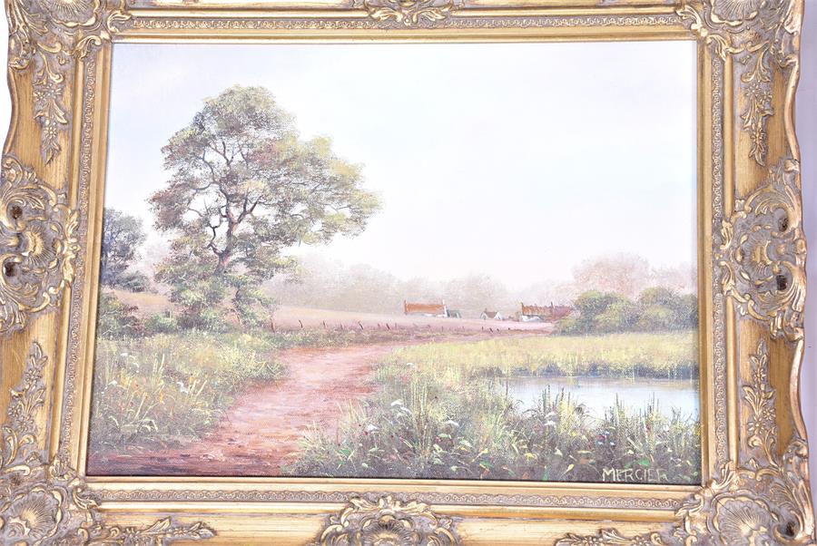 Two mid to late-20th century English landscapes both oil on canvas, larger signed 'Peter J. - Image 3 of 5