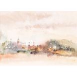 Ian Armour Chelu (1928-2000) British an atmospheric pair of 20th century watercolour landscapes