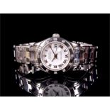 A ladies Rolex 18ct white gold Oyster Perpetual Datejust automatic wristwatch the white dial with