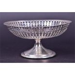 An Edwardian silver bonbon pedestal dish Birmingham 1909, maker's mark indistinct, of plain, pierced