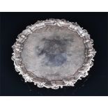 A George III Irish silver salver Dublin circa 1765, by William Townsend, marked on top amidst