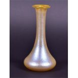 A Loetz Candia Papillon glass vase of tapering cylindrical form with flared rim, 15 cm high.