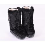 A pair of Bogner black moon boots  with rabbit fur. New, size 41-43.