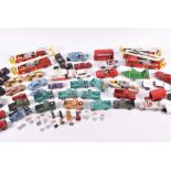 A good collection of unboxed Corgi, Dinky and other diecast vehicles and accessories to include many