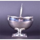 An Edward VIII silver swing-handled rounded oblong sugar basket  by S. Blanckensee & Son Ltd,