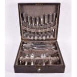 A canteen of Art Deco period American Sterling silver flatware by R Wallace & Sons, Connecticut,