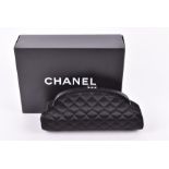 A Chanel Timeless Clutch bag with chrome CC clasp, in original box, 12cm high x 28cm wide. CONDITION