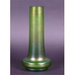 A Loetz Crete Glatt glass vase designed for J & L Lobmeyr, Vienna of squat cylindrical form with a