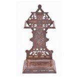 Attributed to Thomas Jeckyll (1827 - 1881) a cast iron umbrella stand in the Aesthetic Movement