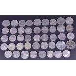 A collection of approximately forty late 20th century Russian commemorative coins  in one, three and