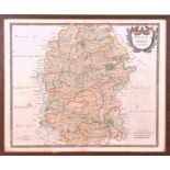 Morden (Robert) a double page map of Wiltshire from Camden's Brittania, 1695, showing towns and