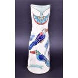 Jill Fanshawe Kato (born 1943) a large stoneware vase with incised polychrome decoration depicting