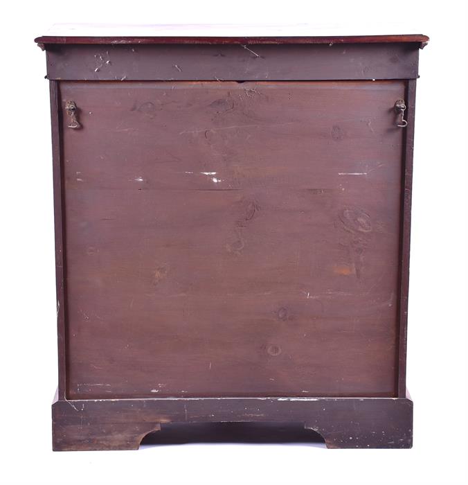 A Victorian figured walnut pier cabinet the figured top with moulded rim over a single door with - Image 5 of 5