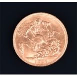 A George V gold full sovereign, 1915