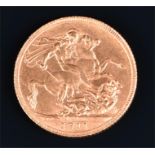 A George V gold full sovereign, 1911