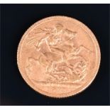 A George V gold full sovereign, 1912