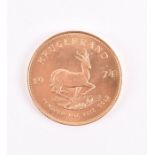 A 1974 South African Krugerrand.