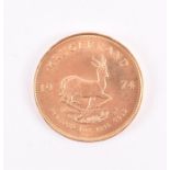 A 1974 South African Krugerrand.