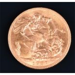A George V gold full sovereign, 1927