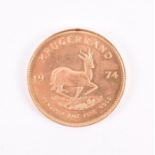 A 1974 South African Krugerrand.