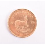 A 1974 South African Krugerrand.