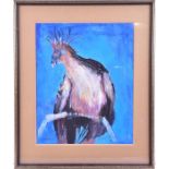 Aubrey Williams (1926-1990) British study of a Hoatzin bird, watercolour and gouache, signed and