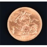 A George V gold full sovereign, 1913