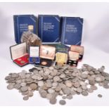 A large collection of circulated pre-decimal British coinage to include a quantity of pre-1947