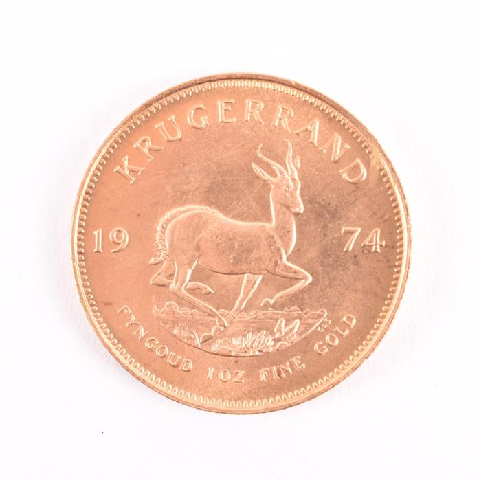 A 1974 South African Krugerrand.