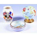 Commemorative ceramics including a Paragon 'Patriotic Series' pin dish detailing a Spitfire with the