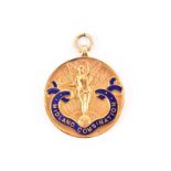 An early 20th century 9ct gold Midland Combination Football League medal to an unnamed recipient, by