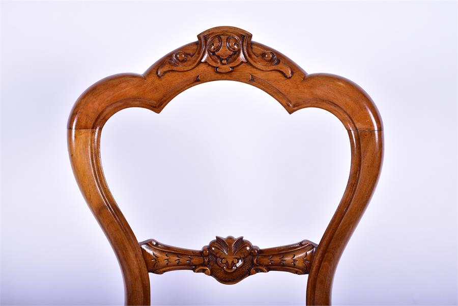 A French walnut upholstered double footstool with overstuffed top and supported on carved cabriole - Image 3 of 6