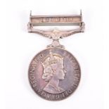 An Elizabeth II RAF General Service Medal to 3526323 SAC MH Horridge RAF, with Radfan bar.