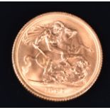 A 1967 22ct gold full sovereign.