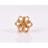 An 18ct yellow gold ribbon knot ring size N, 11.6 grams.
