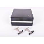 A pair of Mont Blanc cufflinks with T bar fittings, in original box.