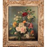 Barbara Shaw RA (20th century) British 'Flower Piece' a floral still life arrangement, presented