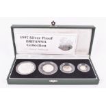 MIXED COINS, GREAT BRITAIN. Elizabeth II, Britannia Silver Proof Collection, 1997 One Ounce - 1/10