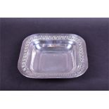 Gianni Versace An Italian silver dish by Gianni Versace, of squared form with Greek Key border, 24 x