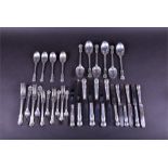 A part suite of silver flatware by the Goldsmiths & Silversmiths Company, London 1910, comprising